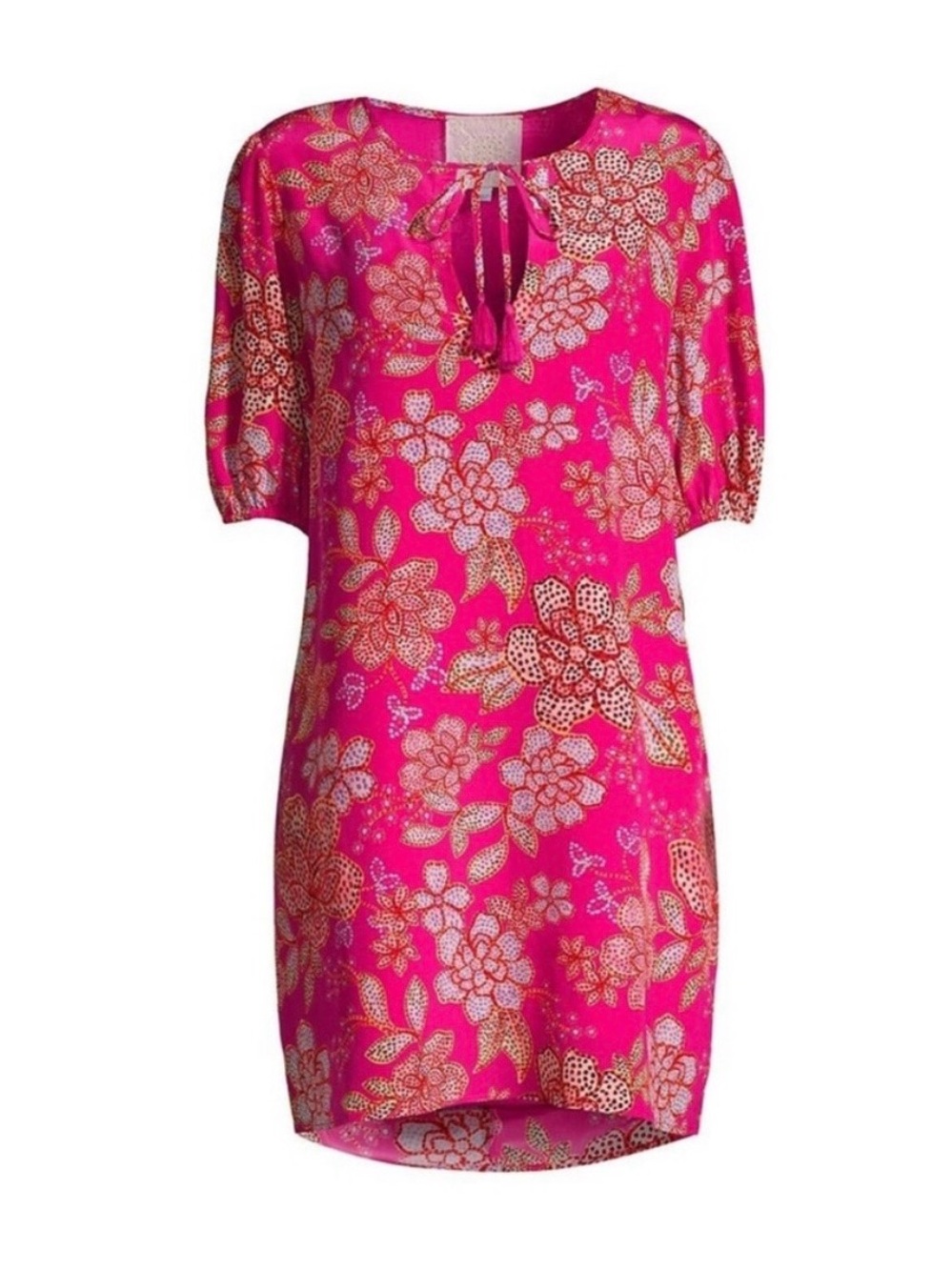 Johnny Was NWOT Vesna Floral Print Silk Dress